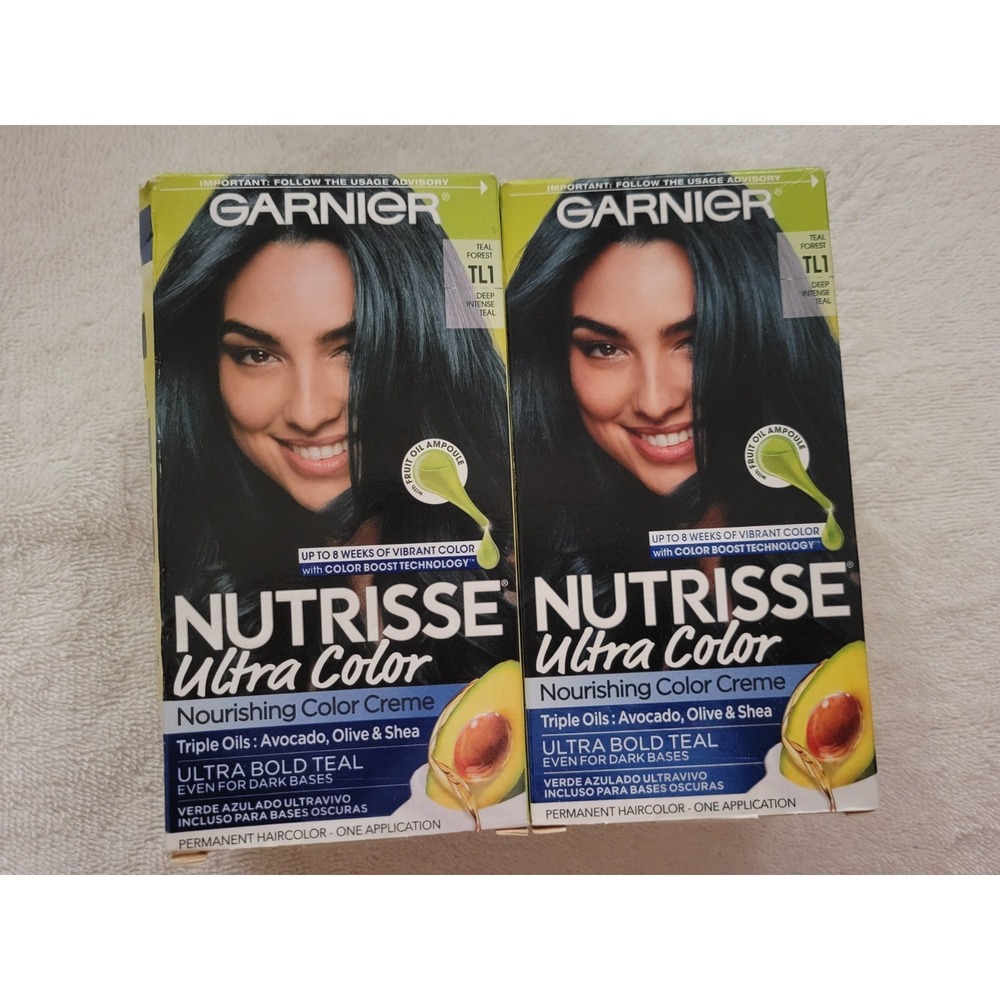 GARNIER NUTRISSE Ultra Nourishing Color Creme TL1 Teal Forest /Deep Intense X 2